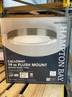 Calloway 19 in. Brushed Nickel Selectable LED Flush Mount