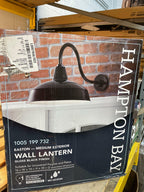 Hampton Bay Lighting 1-Light Black Outdoor Barn Wall Lantern Sconce(KHC1691A-3)