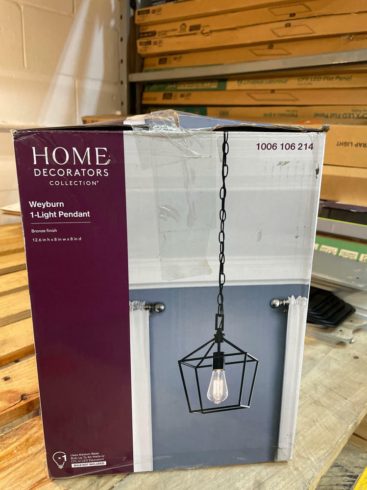 Hampton Bay Lighting 1-Light Bronze Mini Pendant (16201)