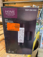 Ansel 11.3 in. Black Modern Bubble Glass Integrated LED Hardwired Garage and Porch Outdoor Wall Light Cylinder Sconce