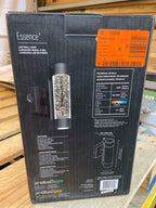 Artika Essence Cylinder Black Modern Integrated LED Indoor/Outdoor Porch Light Wall Lantern Sconce with Bubble Glass