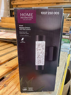 Ansel 11.3 in. Black Modern Bubble Glass Integrated LED Hardwired Garage and Porch Outdoor Wall Light Cylinder Sconce