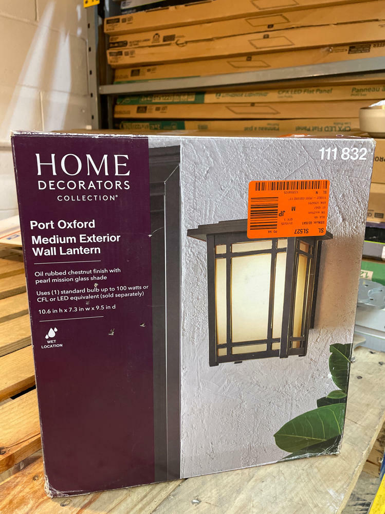 Home Decorators Collection Port Oxford 1-Light Outdoor Oil Rubbed Chestnut Wall Lantern