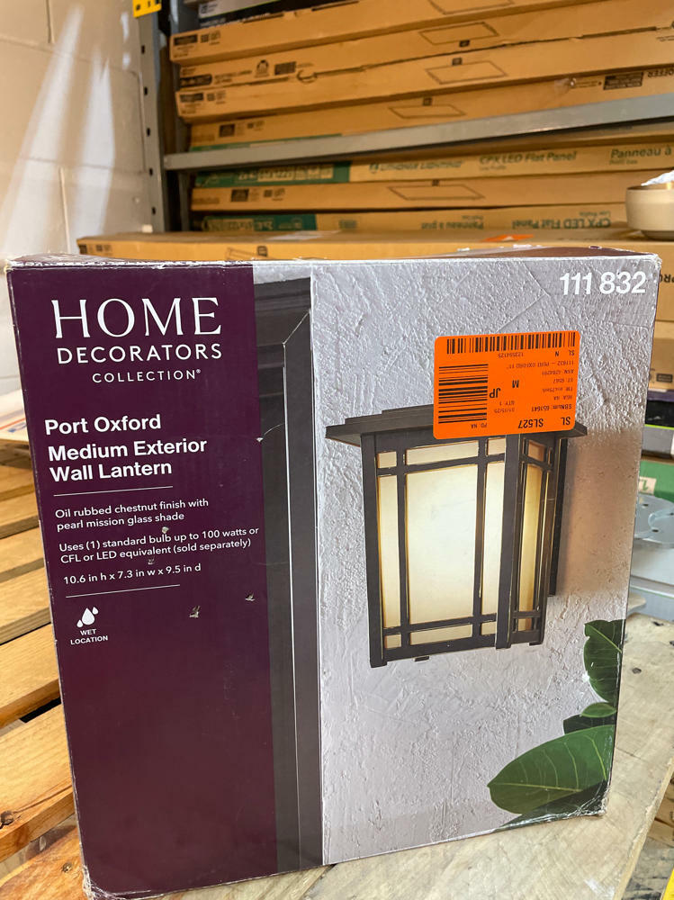 Home Decorators Collection Port Oxford 1-Light Outdoor Oil Rubbed Chestnut Wall Lantern