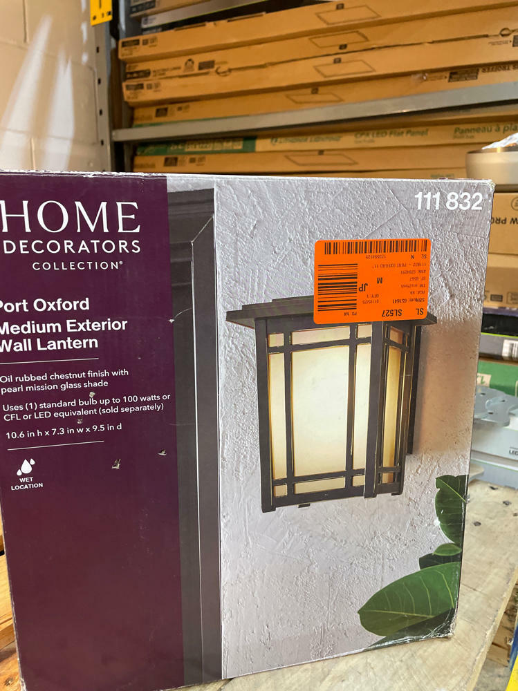 Home Decorators Collection Port Oxford 1-Light Outdoor Oil Rubbed Chestnut Wall Lantern