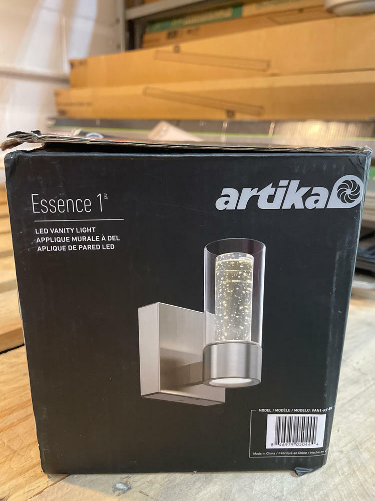 Essence 4.92 in. Brushed Nickel LED Vanity Wall Light